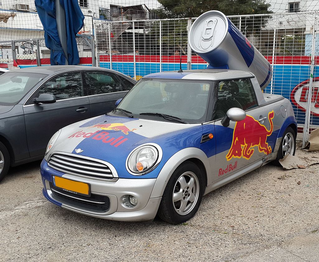 Red Bull advertising car